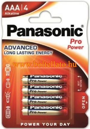 Panasonic AAA elem, 4 db.
